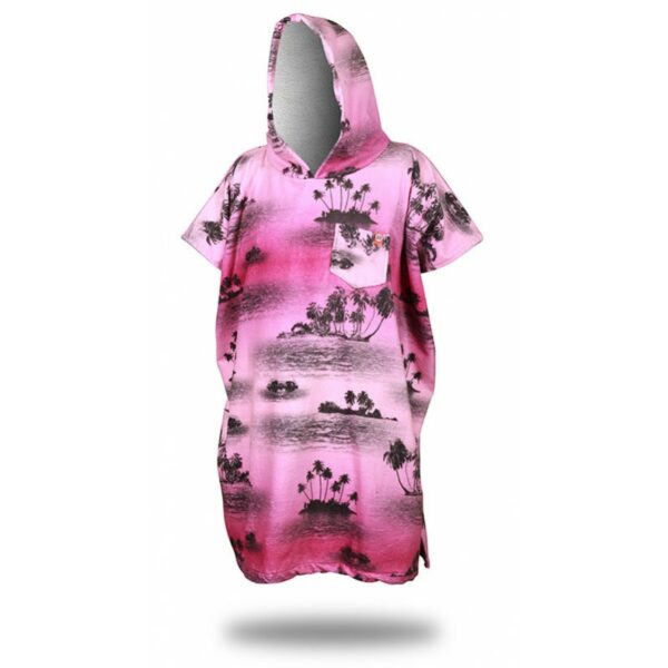 Surf Poncho - After Essentials - surfponcho "Palm Tree" in pink