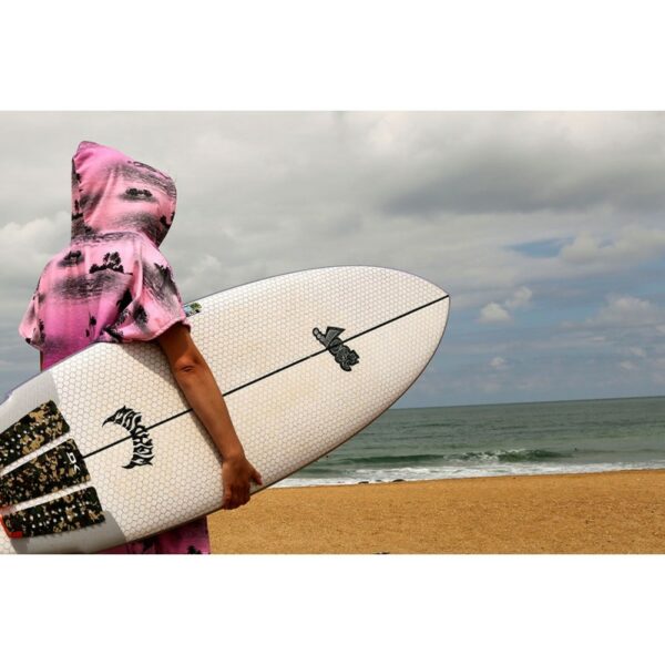 After Essentials - surfponcho "Palm Tree" in pink
