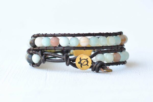 Shimmy Bracelets - Moana Dark Brown Leather Wrap Bracelet